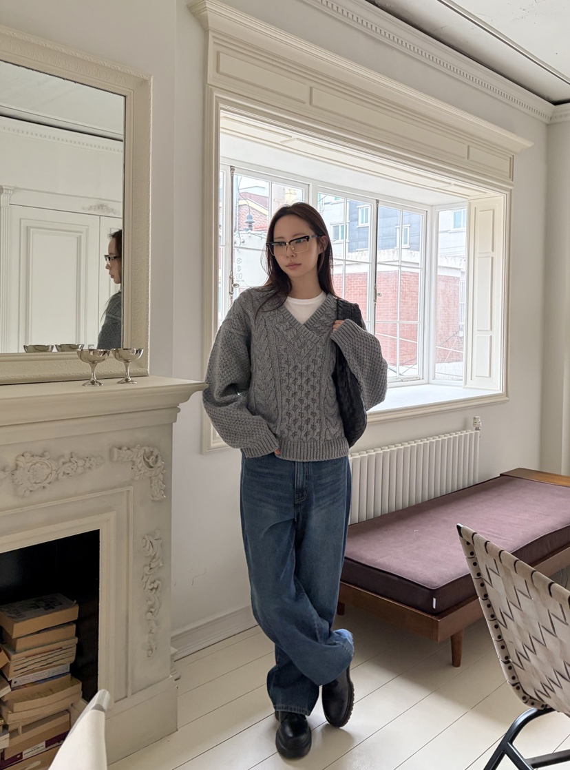 THE ABLE東大門㊣代購女裝新款25秋冬人氣職業真品毛衣手工THE ABLE/TA毛衣