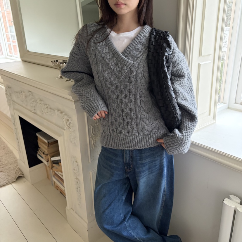 THE ABLE東大門㊣代購女裝新款25秋冬人氣職業真品毛衣手工THE ABLE/TA毛衣