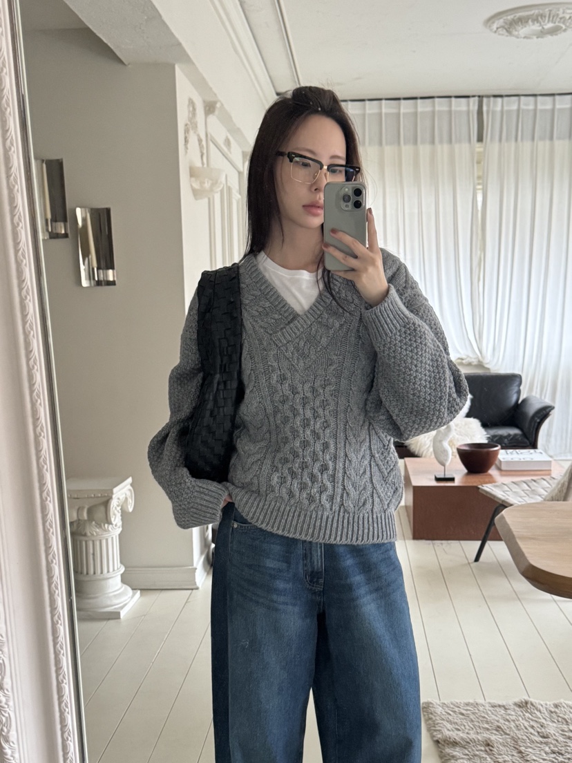 THE ABLE東大門㊣代購女裝新款25秋冬人氣職業真品毛衣手工THE ABLE/TA毛衣