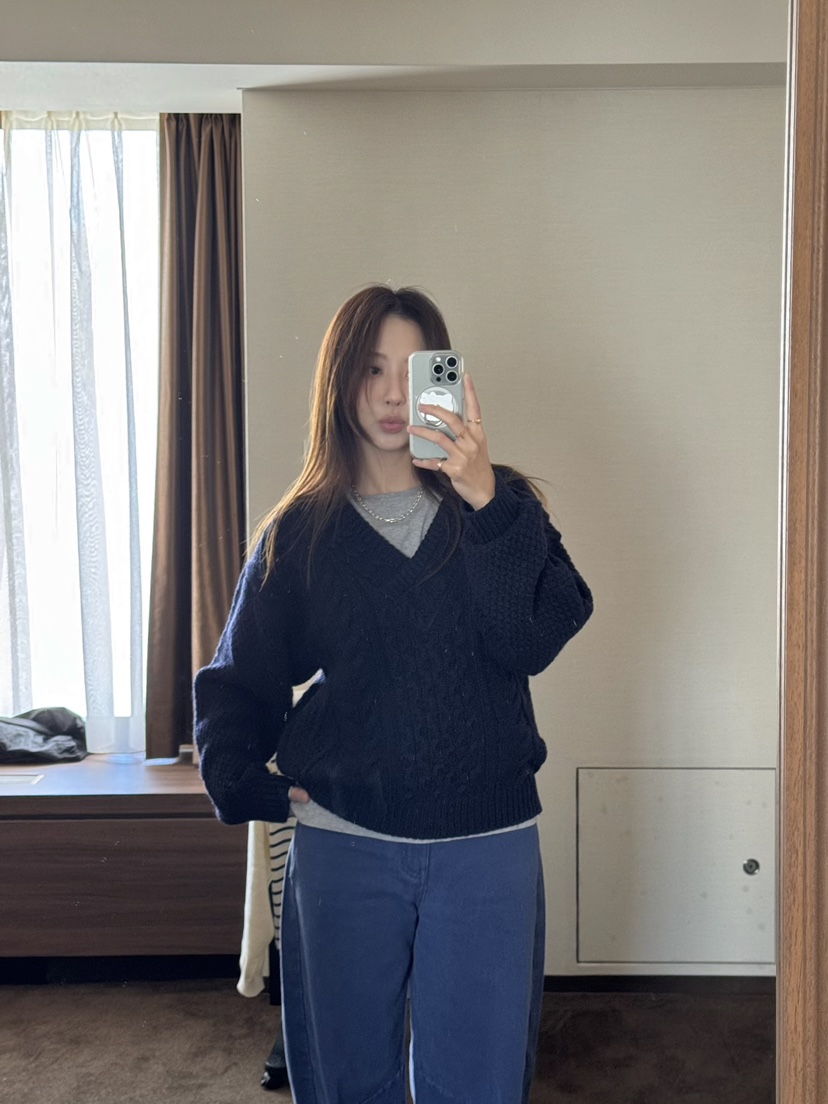 THE ABLE東大門㊣代購女裝新款25秋冬人氣職業真品毛衣手工THE ABLE/TA毛衣