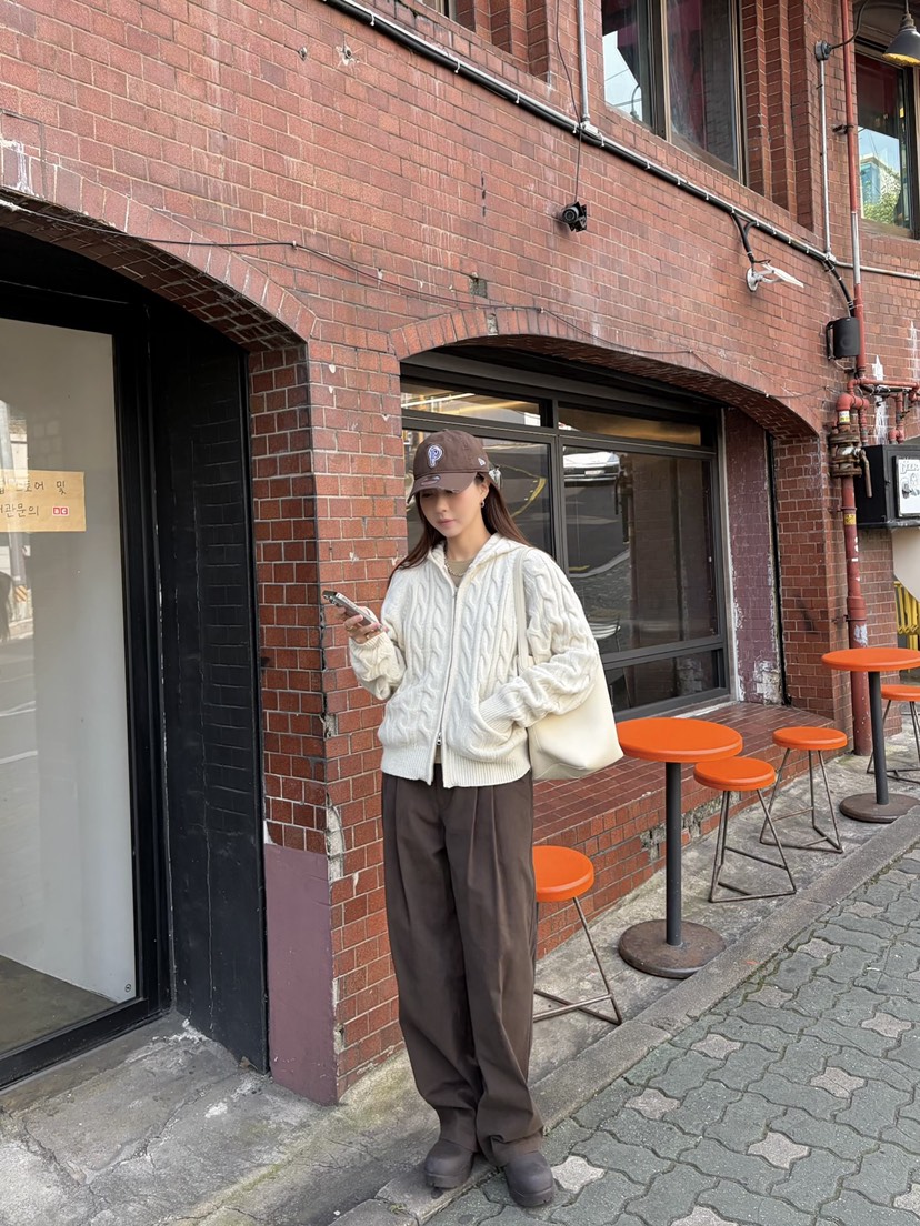 THE ABLE韓國直郵㊣女士新款人氣職業推薦真品毛衣連帽拉鏈衫THE ABLE/TA毛衣