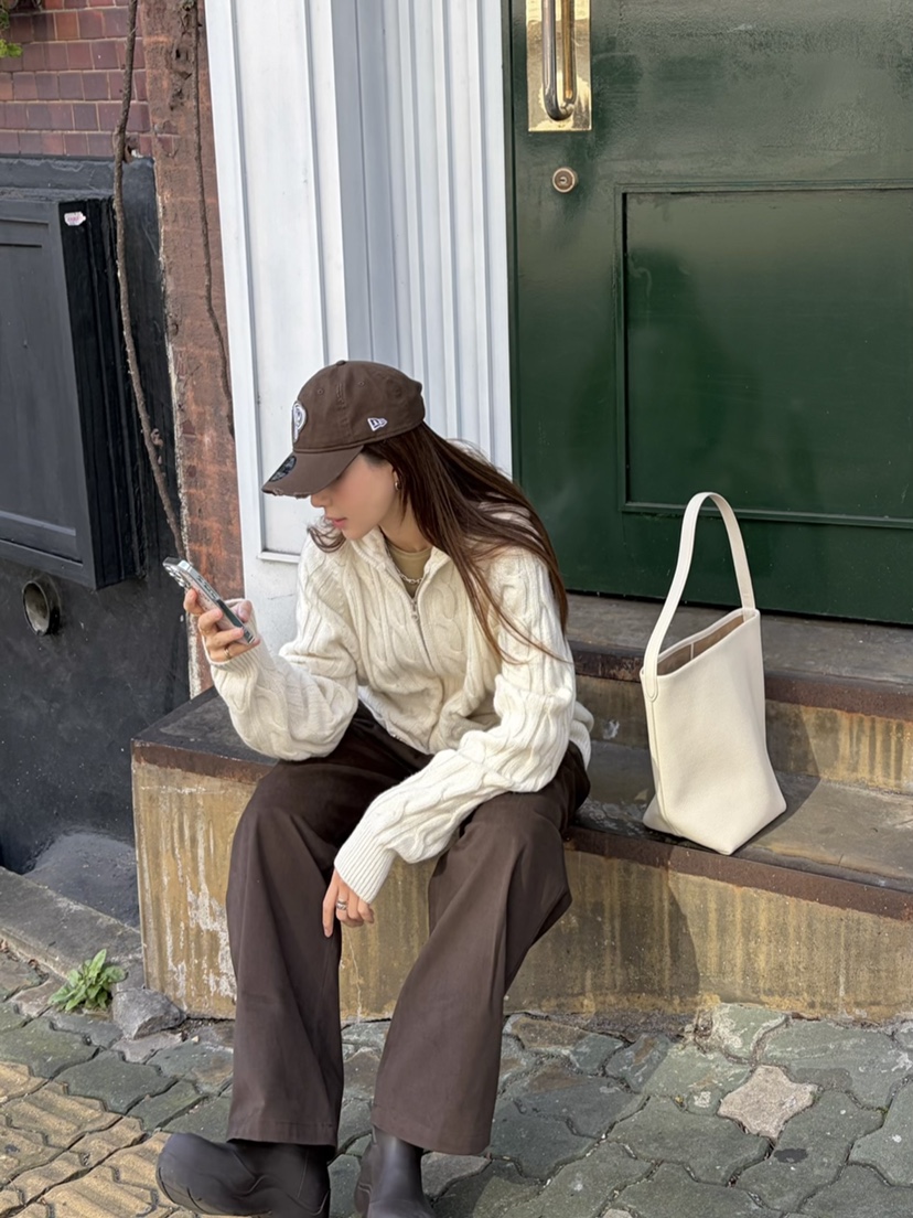 THE ABLE韓國直郵㊣女士新款人氣職業推薦真品毛衣連帽拉鏈衫THE ABLE/TA毛衣