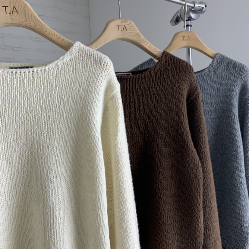 THE ABLE東大門㊣直郵女裝新品人氣25秋冬真品針織衫羊毛船領THE ABLE/TA針織衫