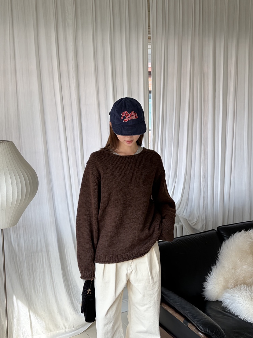 THE ABLE東大門㊣直郵女裝新品人氣25秋冬真品針織衫羊毛船領THE ABLE/TA針織衫