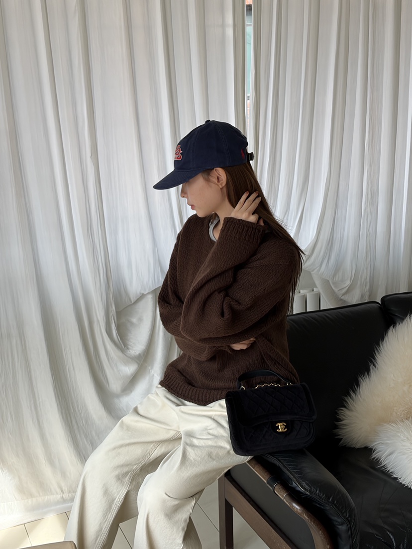 THE ABLE東大門㊣直郵女裝新品人氣25秋冬真品針織衫羊毛船領THE ABLE/TA針織衫