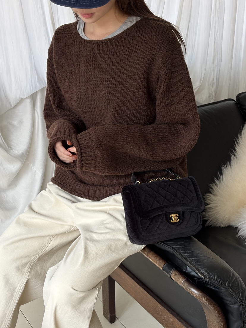 THE ABLE東大門㊣直郵女裝新品人氣25秋冬真品針織衫羊毛船領THE ABLE/TA針織衫