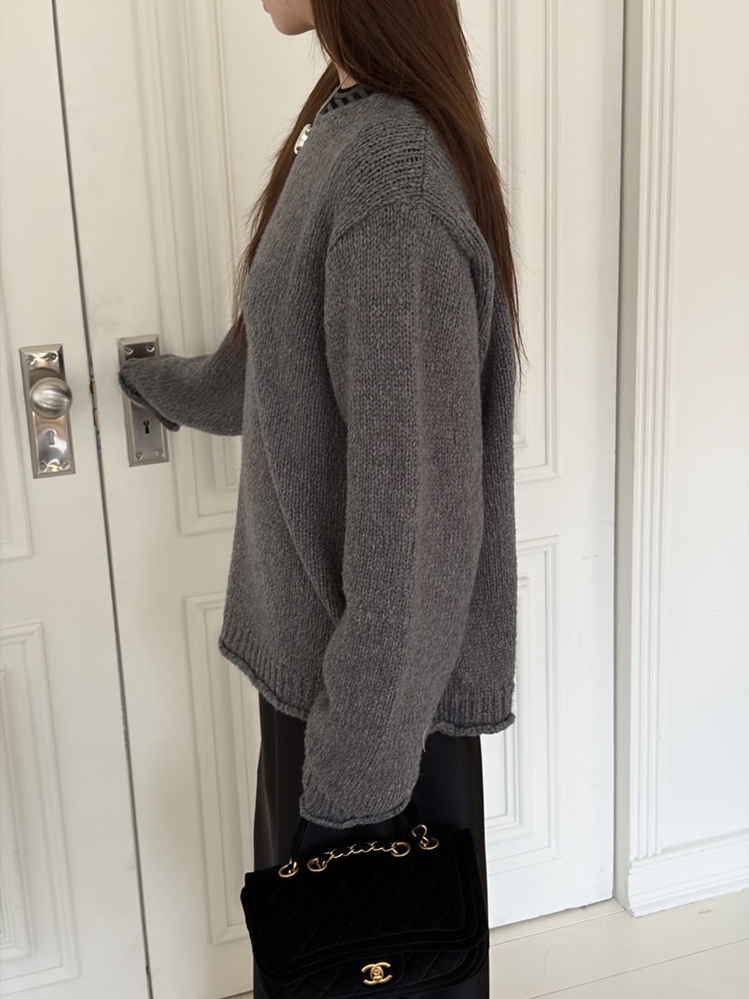 THE ABLE東大門㊣直郵女裝新品人氣25秋冬真品針織衫羊毛船領THE ABLE/TA針織衫