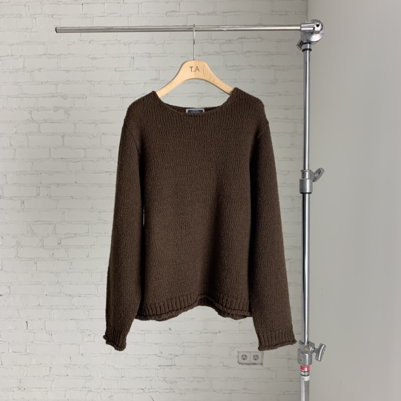 THE ABLE東大門㊣直郵女裝新品人氣25秋冬真品針織衫羊毛船領THE ABLE/TA針織衫圖色1