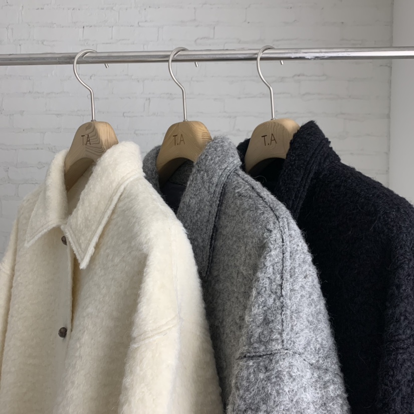 THE ABLE東大門㊣直郵女裝新款休閑熱賣真品短款大衣羊駝毛THE ABLE/TA短款大衣