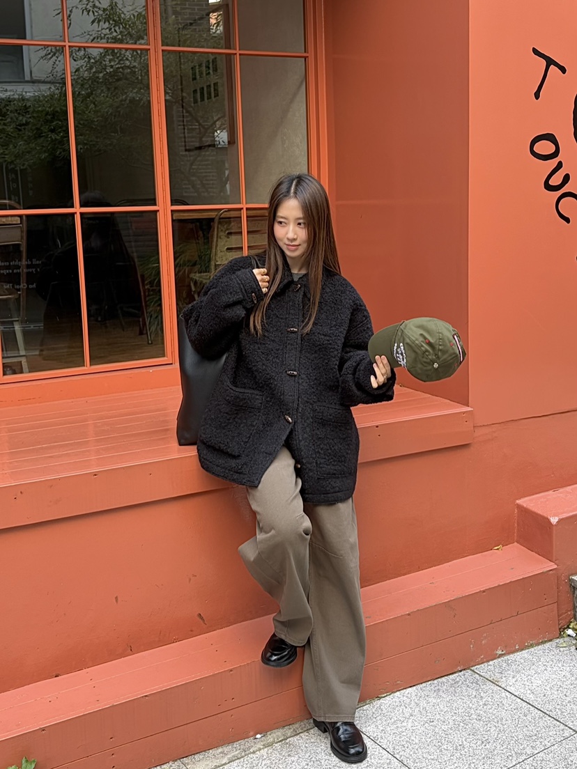 THE ABLE東大門㊣直郵女裝新款休閑熱賣真品短款大衣羊駝毛THE ABLE/TA短款大衣