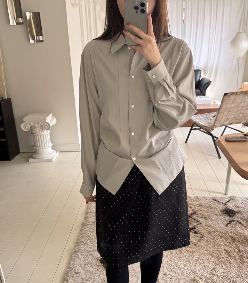 THE ABLE韓國代購㊣女裝新款25秋冬時尚熱賣休閑襯衫蕾絲衫THE ABLE/TA襯衫/蕾絲衫