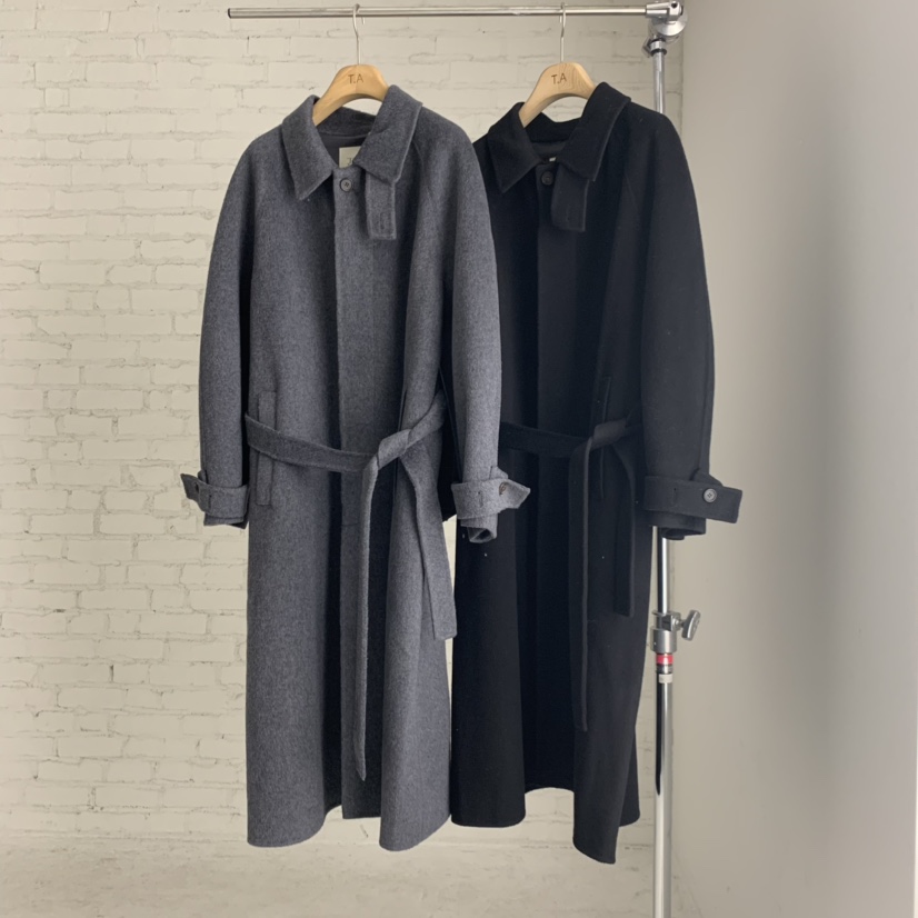 THE ABLE東大門㊣實拍女士新款熱賣人氣休閑中長款大衣含腰帶THE ABLE/TA中長款大衣