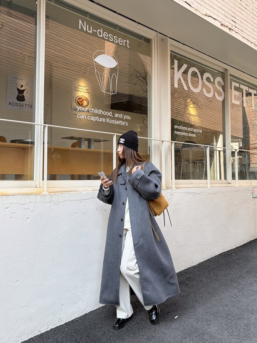 THE ABLE東大門㊣實拍女士新款熱賣人氣休閑中長款大衣含腰帶THE ABLE/TA中長款大衣