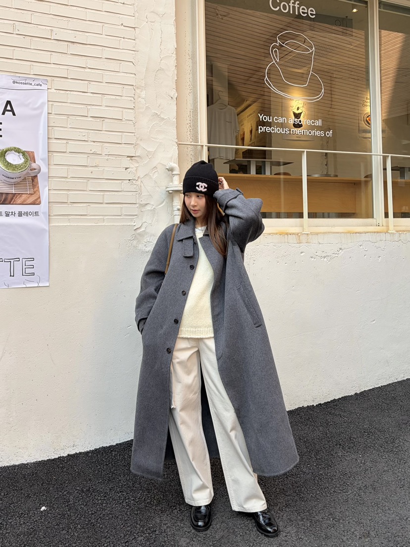 THE ABLE東大門㊣實拍女士新款熱賣人氣休閑中長款大衣含腰帶THE ABLE/TA中長款大衣