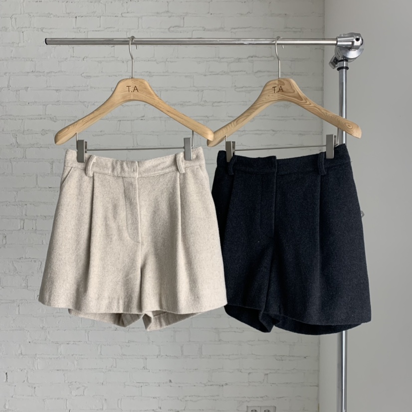 THE ABLE韓國代購㊣女裝新款25秋冬熱賣時尚職業真品短褲羊毛THE ABLE/TA短褲