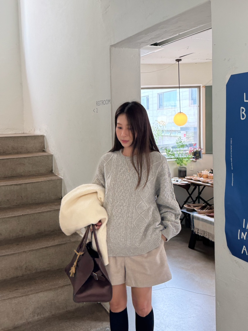 THE ABLE韓國代購㊣女裝新款25秋冬熱賣時尚職業真品短褲羊毛THE ABLE/TA短褲