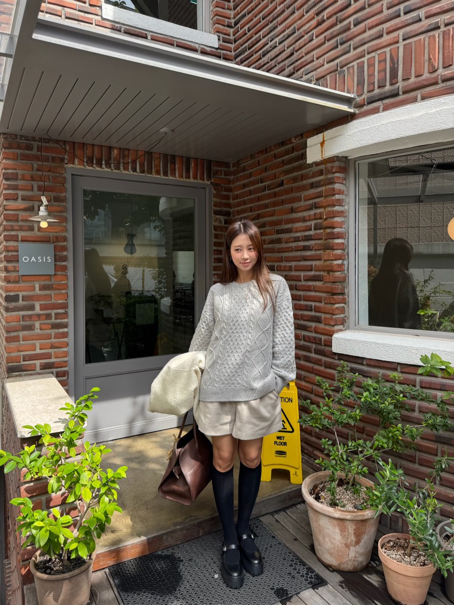 THE ABLE韓國代購㊣女裝新款25秋冬熱賣時尚職業真品短褲羊毛THE ABLE/TA短褲