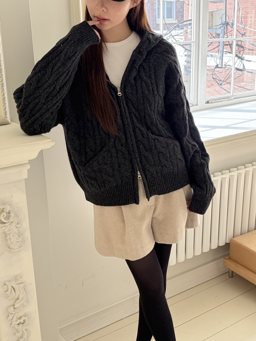 THE ABLE韓國代購㊣女裝新款25秋冬熱賣時尚職業真品短褲羊毛THE ABLE/TA短褲