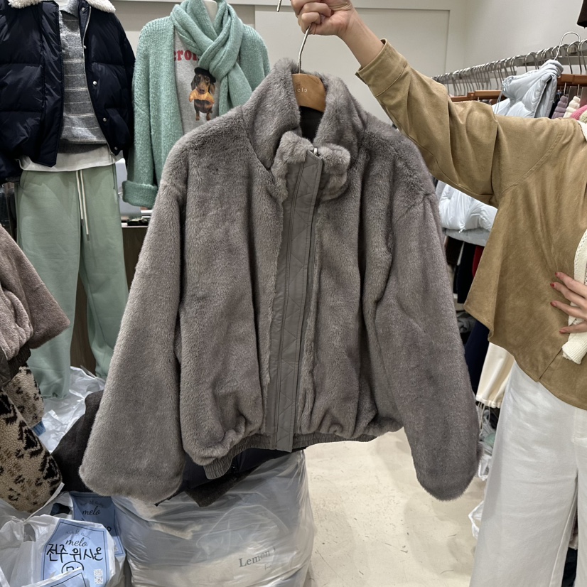 MELO韓國直郵㊣女士新品熱賣人氣推薦休閑時尚25秋冬夾克雙面MELO夾克圖色3