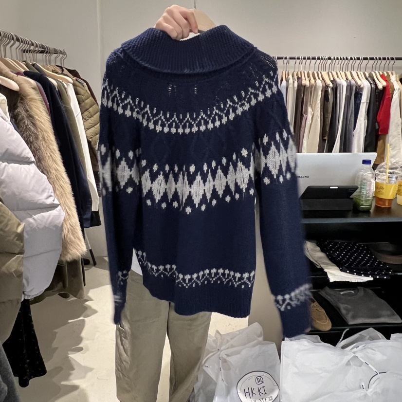 PLATE韓國代購㊣女裝新款25秋冬休閑職業推薦真品熱賣針織衫PLATE針織衫