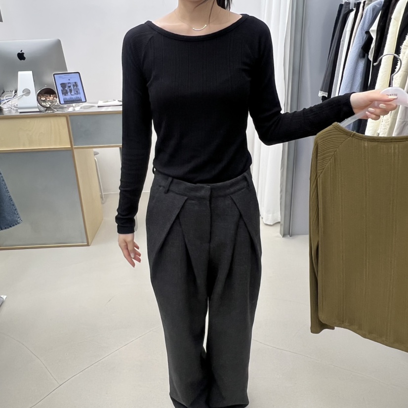 STAINLESS韓國代購㊣女士新款25秋冬熱賣真品人氣休閑長袖T恤STAINLESS長袖T恤圖色4