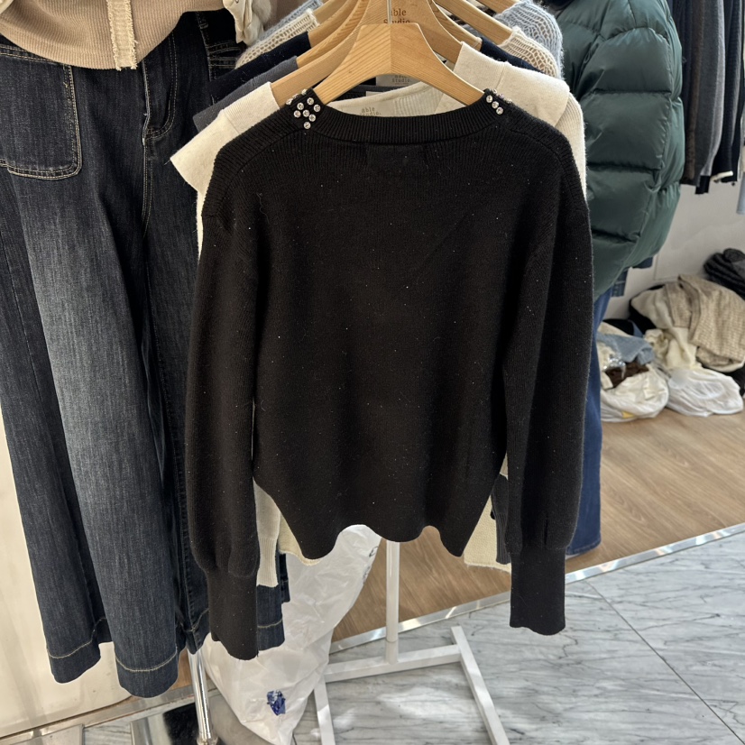 ABLESTUDIO東大門㊣代購女士新款時尚25秋冬真品推薦針織衫ABLESTUDIO針織衫