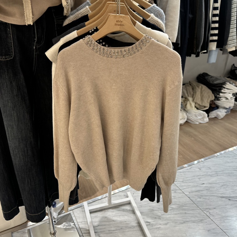 ABLESTUDIO東大門㊣代購女士新款時尚25秋冬真品推薦針織衫ABLESTUDIO針織衫圖色1