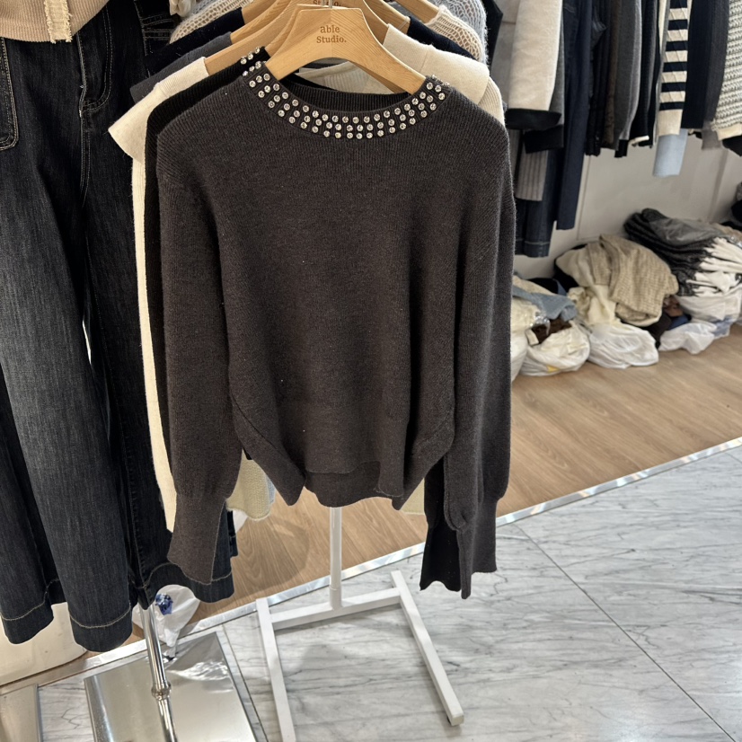 ABLESTUDIO東大門㊣代購女士新款時尚25秋冬真品推薦針織衫ABLESTUDIO針織衫圖色2