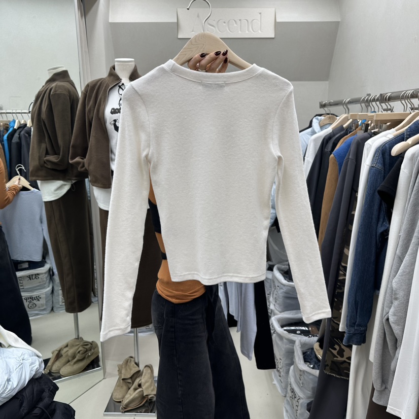 ASCEND東大門㊣代購女士新款真品職業時尚人氣休閑長袖T恤修身ASCEND長袖T恤