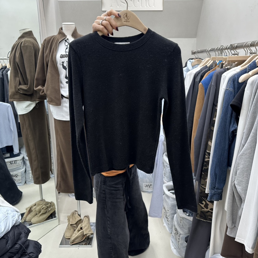 ASCEND東大門㊣代購女士新款真品職業時尚人氣休閑長袖T恤修身ASCEND長袖T恤圖色2