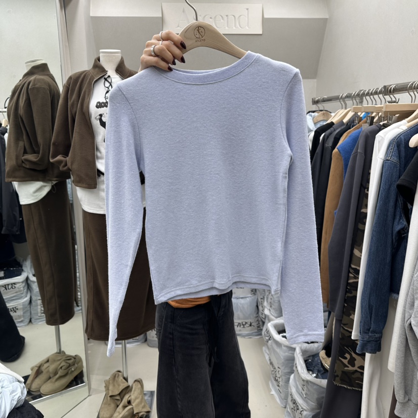 ASCEND東大門㊣代購女士新款真品職業時尚人氣休閑長袖T恤修身ASCEND長袖T恤圖色3