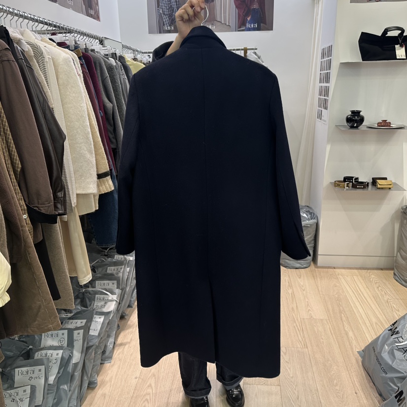 REIRAI東大門㊣直郵女士新品真品休閑職業時尚中長款大衣羊毛Reirai中長款大衣