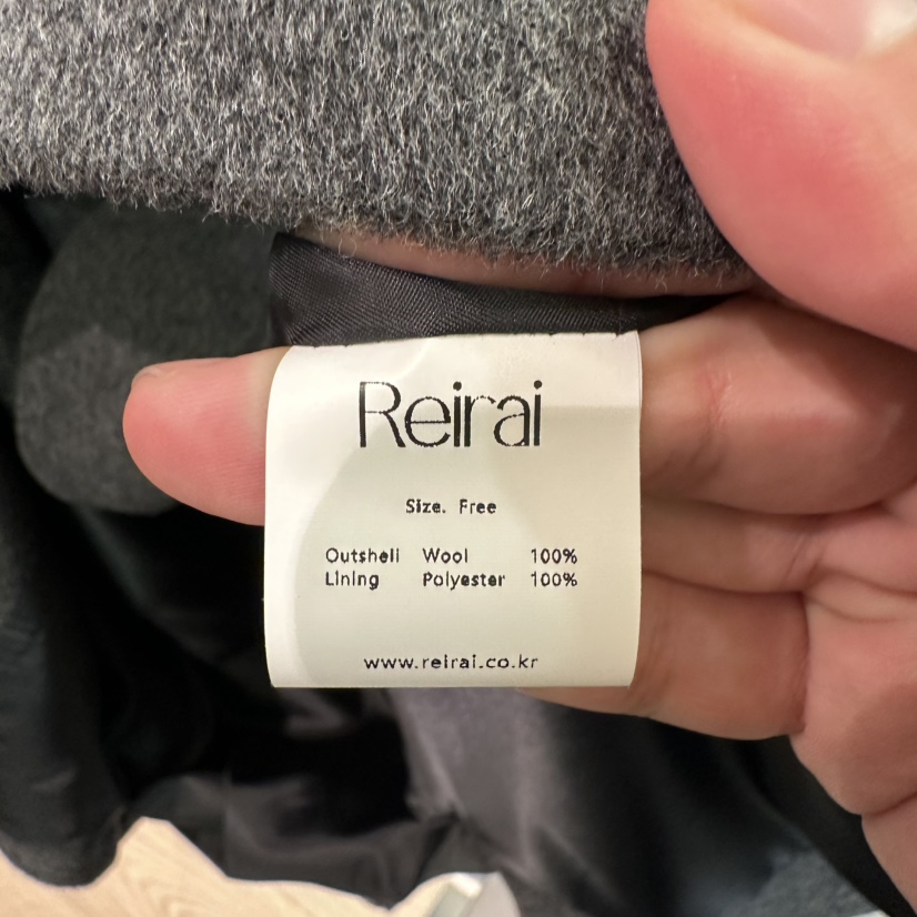 REIRAI東大門㊣直郵女士新品真品休閑職業時尚中長款大衣羊毛Reirai中長款大衣