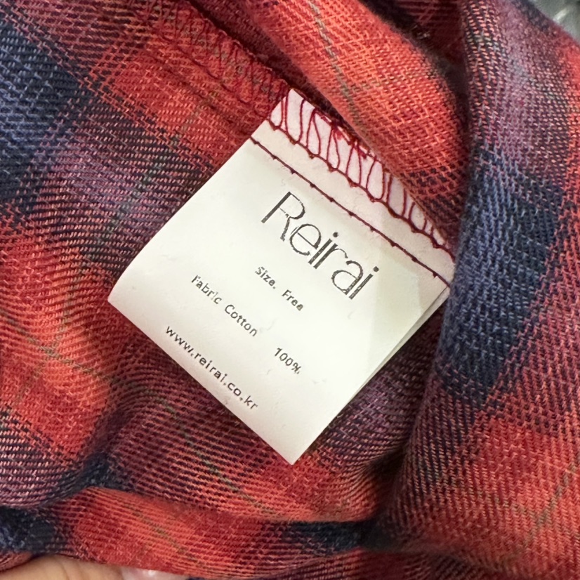 REIRAI東大門㊣代購女裝新款休閑人氣推薦熱賣襯衫蕾絲衫格子Reirai襯衫/蕾絲衫