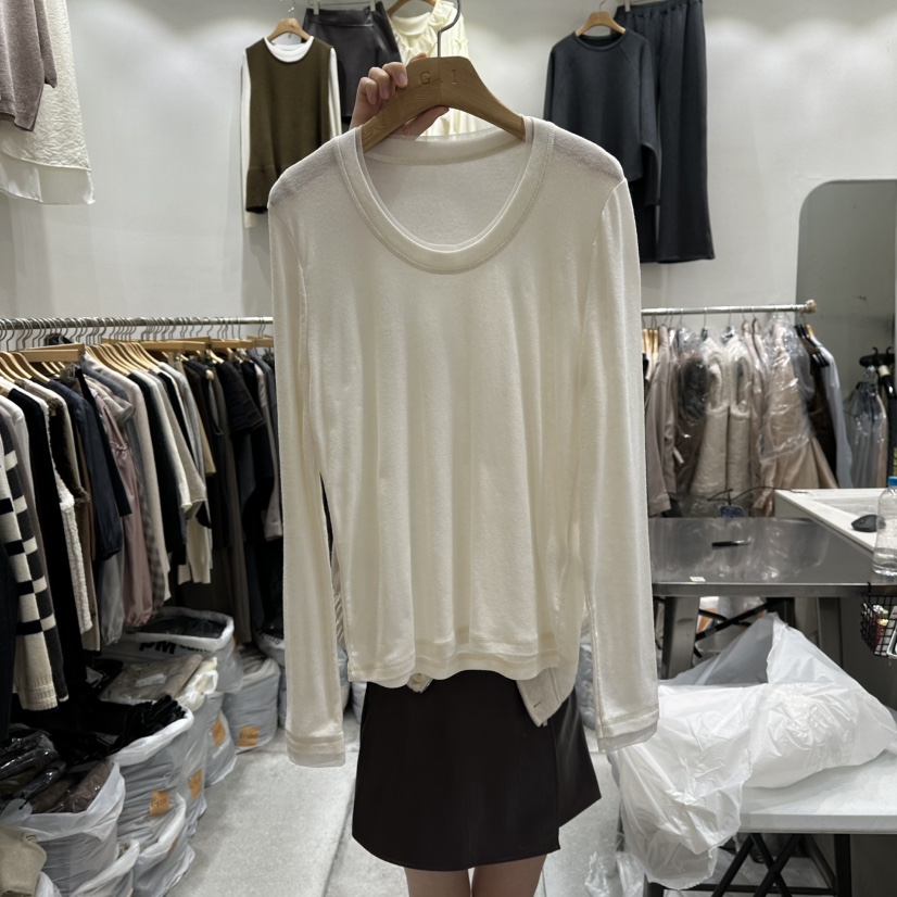 G.I-L東大門㊣代購女士新款推薦人氣休閑職業長袖T恤羊毛G.I-L長袖T恤圖色1