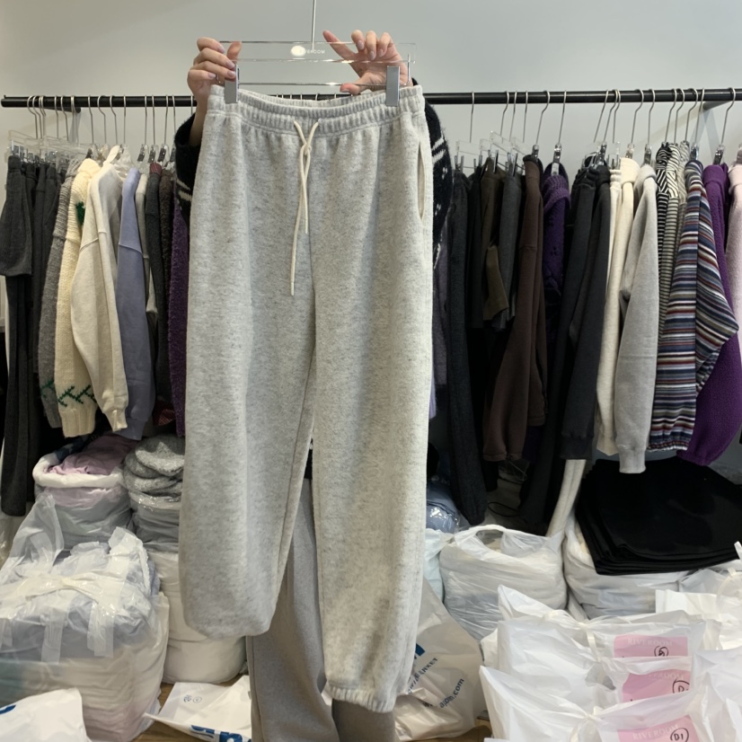 RIVEROOM韓國直郵㊣女士新品休閑職業真品25秋冬休閑褲羊毛RIVEROOM休閑褲圖色2