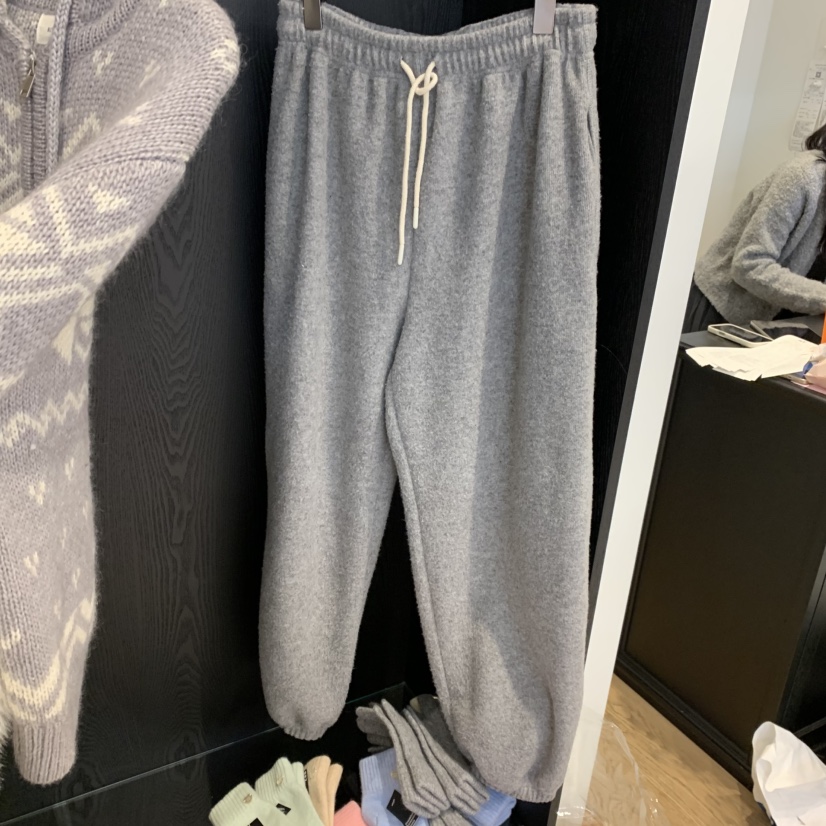 RIVEROOM韓國直郵㊣女士新品休閑職業真品25秋冬休閑褲羊毛RIVEROOM休閑褲圖色3