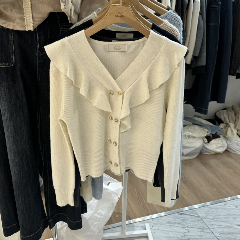 ABLESTUDIO東大門㊣代購女裝新品真品休閑人氣推薦時尚針織衫ABLESTUDIO針織衫圖色1