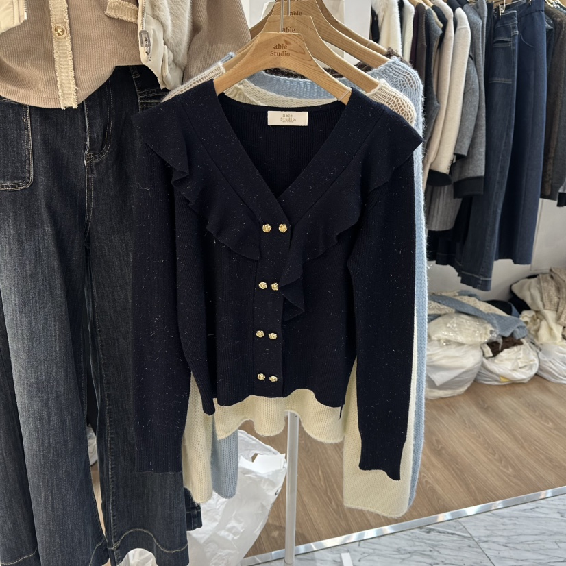 ABLESTUDIO東大門㊣代購女裝新品真品休閑人氣推薦時尚針織衫ABLESTUDIO針織衫圖色3