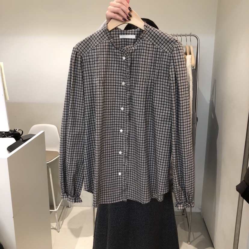 OUTRENE東大門㊣代購女裝新品人氣熱賣時尚休閑推薦襯衫蕾絲衫OUTRENE襯衫/蕾絲衫圖色2