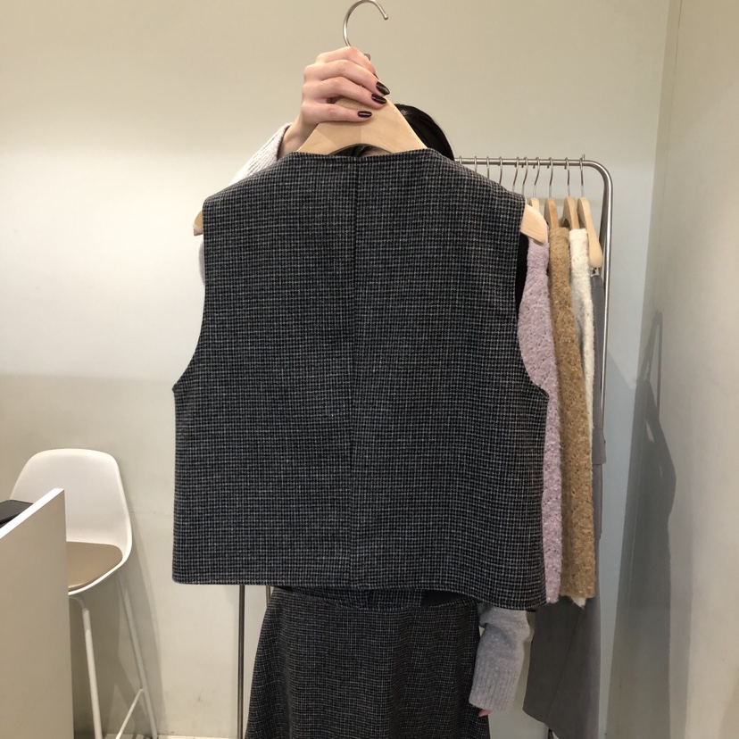 OUTRENE東大門㊣實拍女士新款休閑職業時尚熱賣推薦25秋冬馬甲OUTRENE馬甲