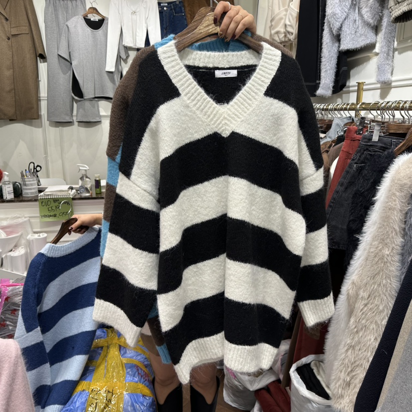 J.RITZY韓國代購㊣女裝新品熱賣25秋冬人氣休閑時尚針織衫J.RITZY針織衫圖色2