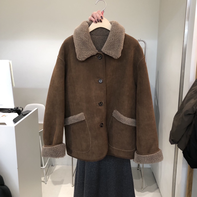 OUTRENE東大門㊣實拍女士新品熱賣時尚25秋冬休閑推薦人氣夾克OUTRENE夾克圖色1