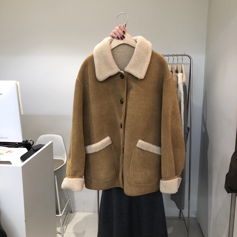 OUTRENE東大門㊣實拍女士新品熱賣時尚25秋冬休閑推薦人氣夾克OUTRENE夾克圖色2