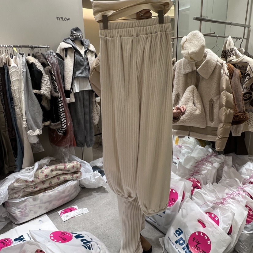 BY FLOW韓國代購㊣女士新品人氣真品熱賣休閑休閑褲安哥拉BY FLOW休閑褲