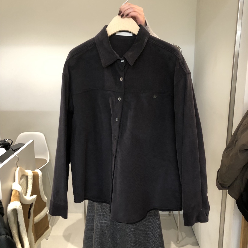 OUTRENE韓國代購㊣女裝新品熱賣人氣25秋冬時尚推薦襯衫蕾絲衫OUTRENE襯衫/蕾絲衫圖色2