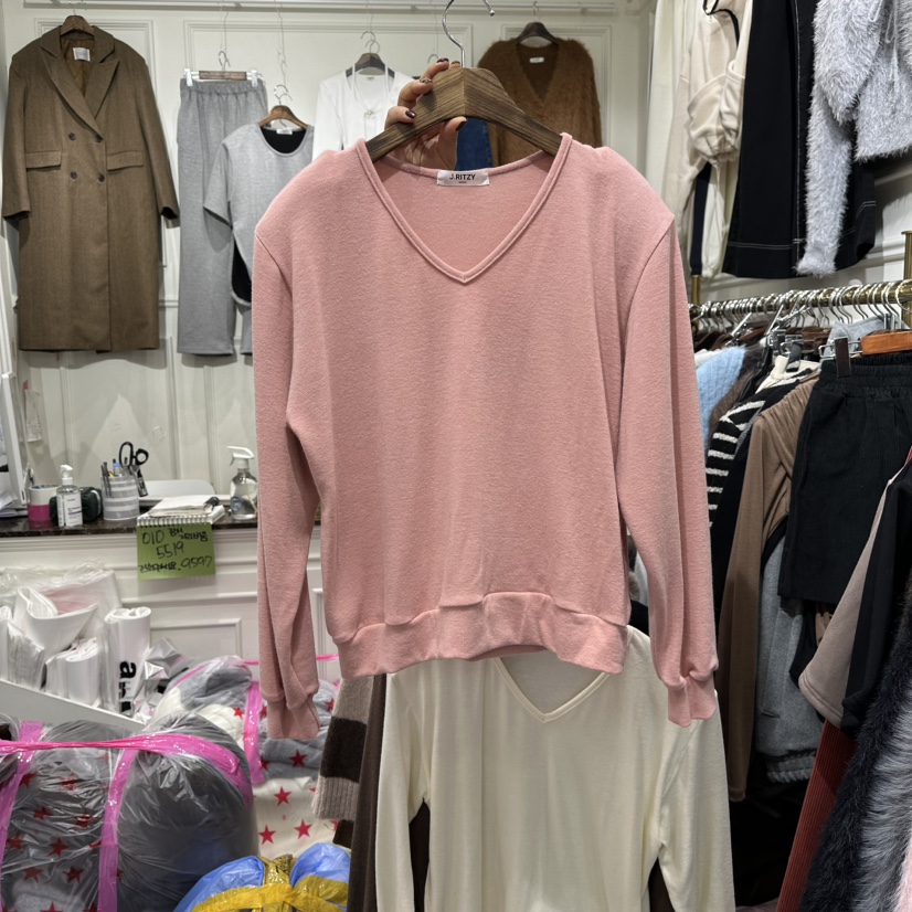 J.RITZY東大門㊣實拍女裝新款推薦職業時尚長袖T恤安哥拉拉絨J.RITZY長袖T恤圖色2