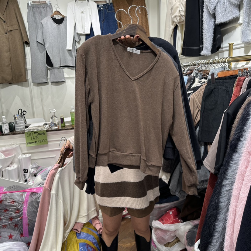 J.RITZY東大門㊣實拍女裝新款推薦職業時尚長袖T恤安哥拉拉絨J.RITZY長袖T恤圖色3