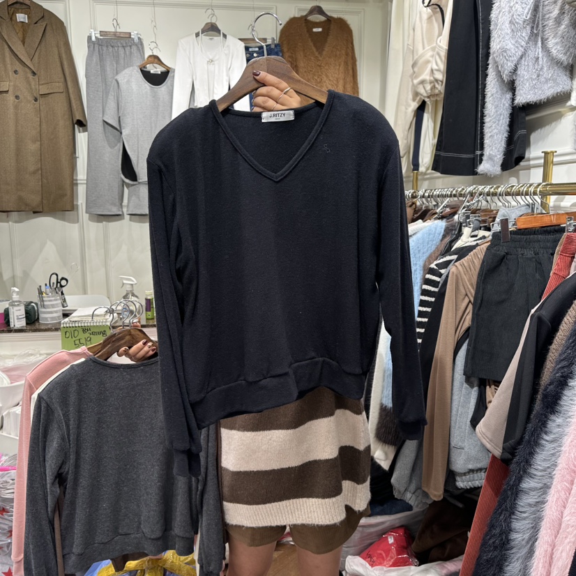 J.RITZY東大門㊣實拍女裝新款推薦職業時尚長袖T恤安哥拉拉絨J.RITZY長袖T恤圖色5