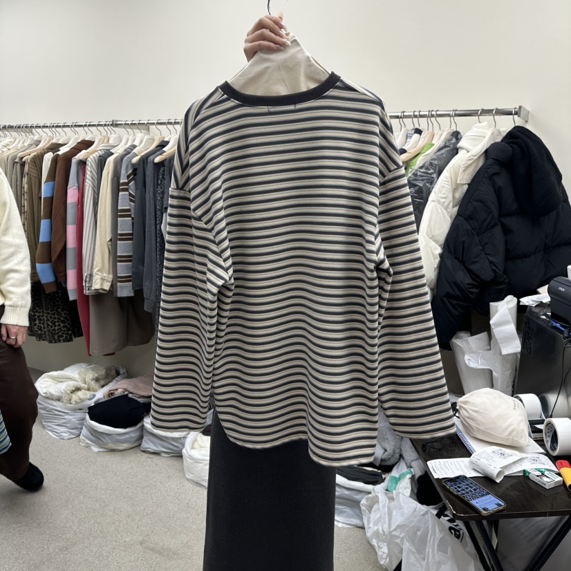 AMOEBA東大門㊣代購女士新品真品25秋冬人氣推薦時尚長袖T恤AMOEBA長袖T恤